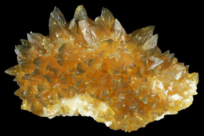 Highly Fluorescent, Amber Calcite Crystal Cluster - Norway #177296